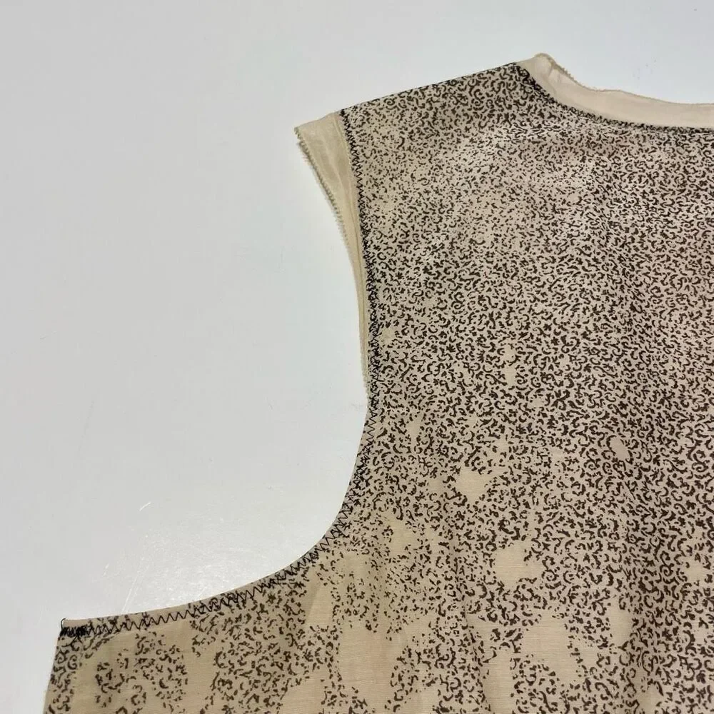 Coldwater Creek Cotton/Silk Blend Sleeveless Top, M boho, hippie, mature summer